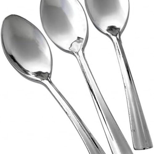 ملاعق طعام لون فضي